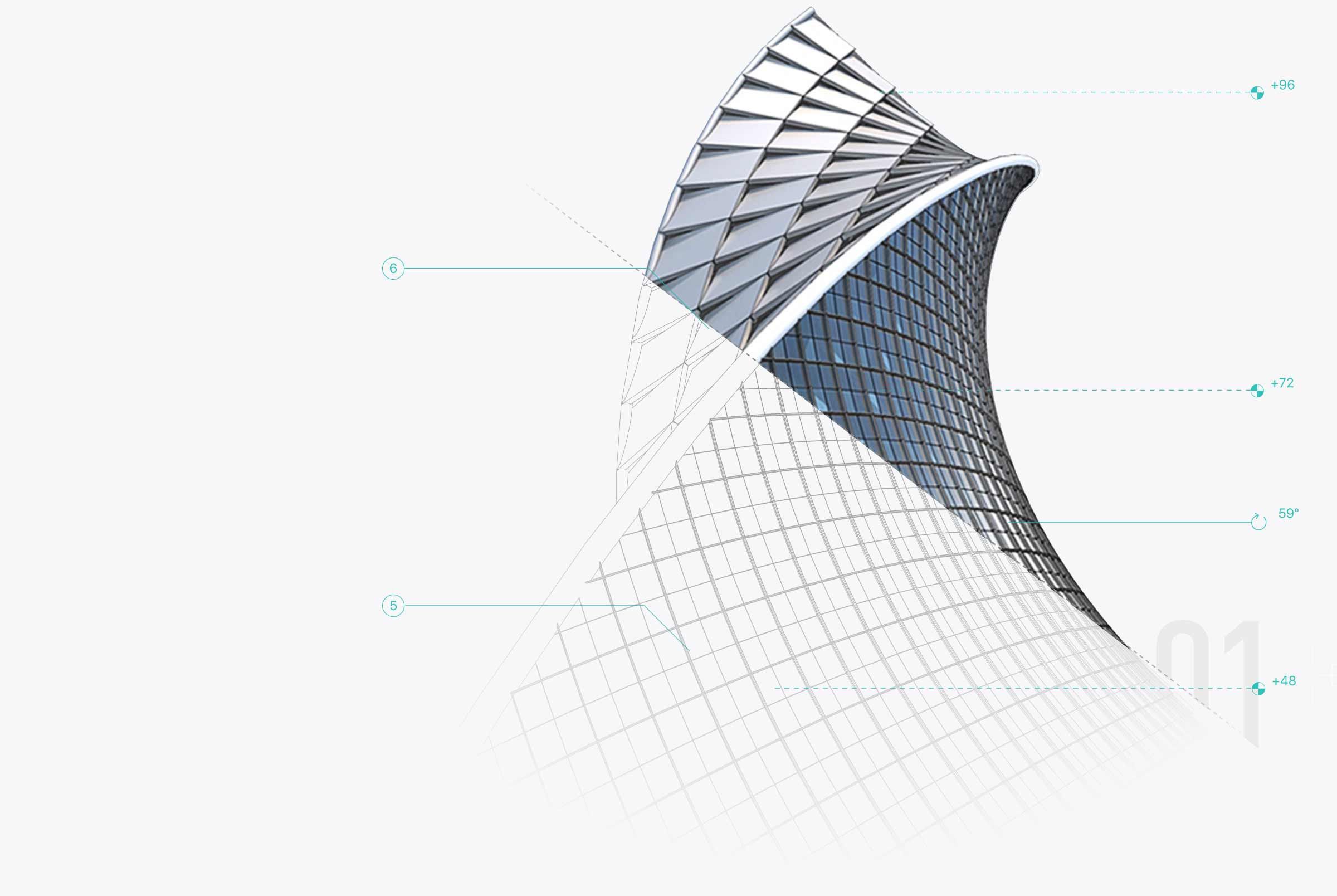 Building design with drawings and 3D rendering